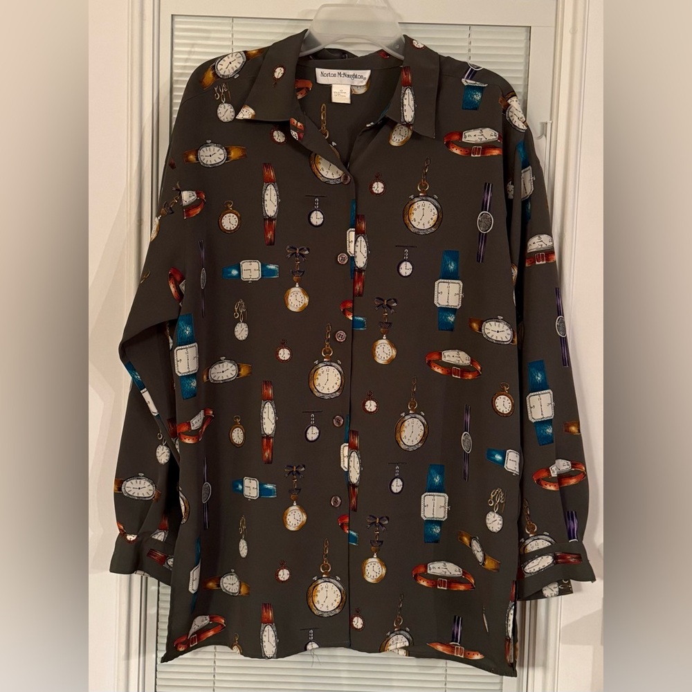 Vintage Norton McNaughton | Watch Blouse size 12